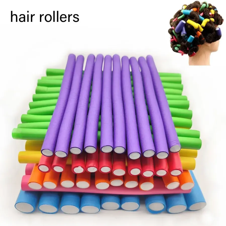 10pcs Flexible Hair Curling Rod Hair Curler Makers Soft Foam