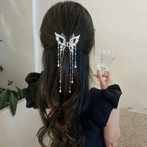 1 Pcs 2.7 Inch Medium Butterfly Hair Claw Clips for Thick Thin Hair