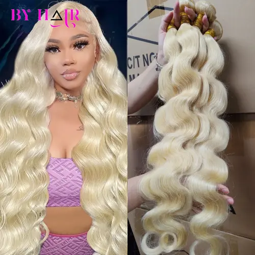 Color Blonde 613 Human Hair Bundles Peruvian Hair Honey