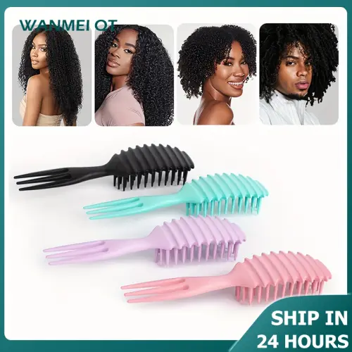 3-in-1 Candy Curly Hair Brush - Gentle Detangling Styling