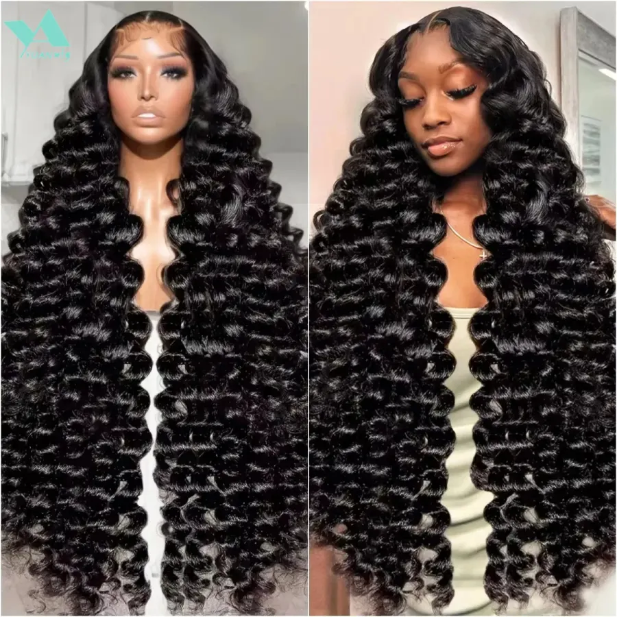 40 Inch Loose Deep Wave Human Hair 13x4 13x6 HD Lace Frontal