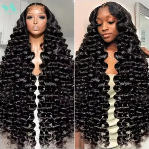 40 Inch Loose Deep Wave Human Hair 13x4 13x6 HD Lace Frontal