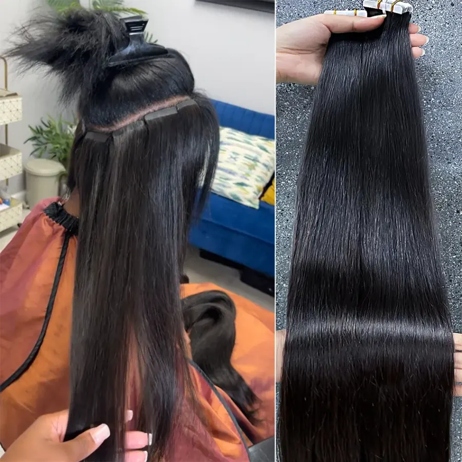 Tape in Hair Extensions Natural Human Hair Brazilian Origina