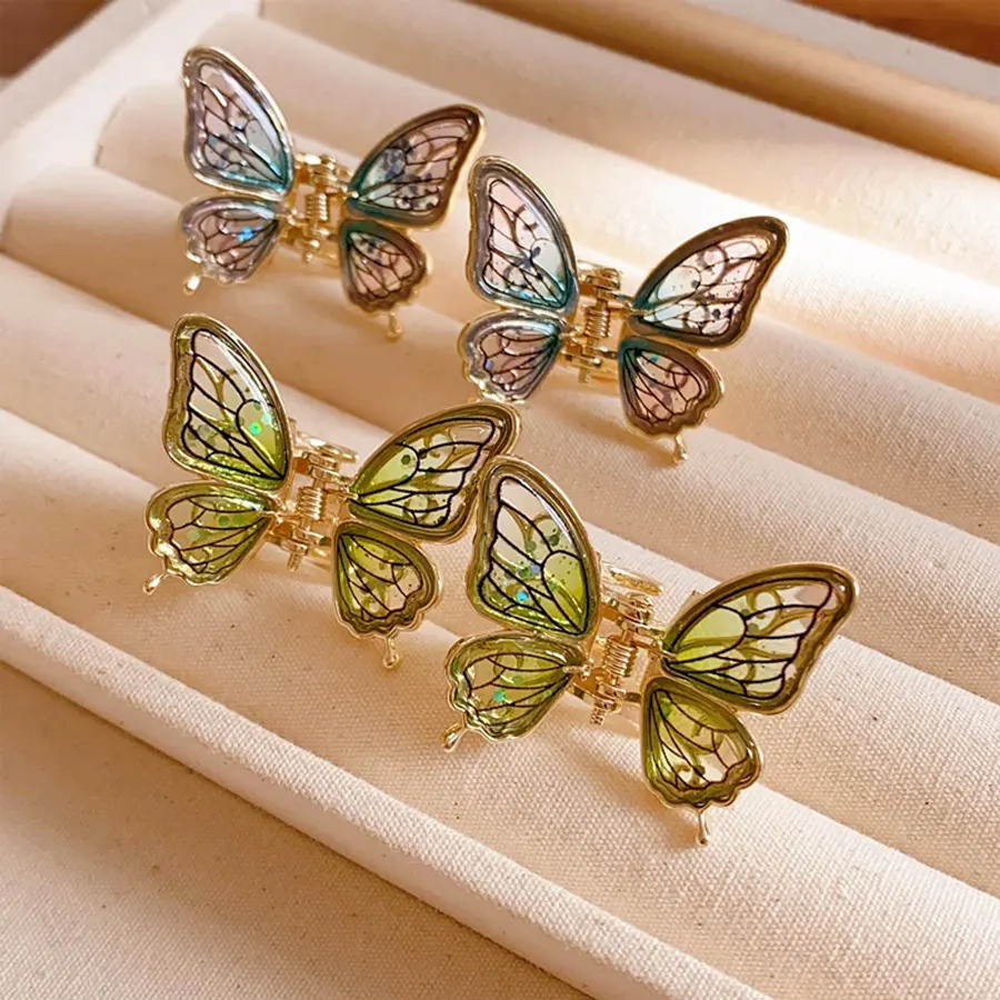 Mini Butterfly Hair Claws Ladies Small Ponytail Braid Hair