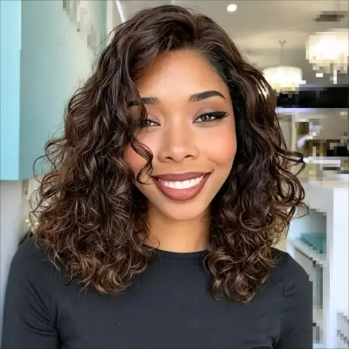 Put And Go Short Curly Wig With Fringe Bangs Honey Curly Bob