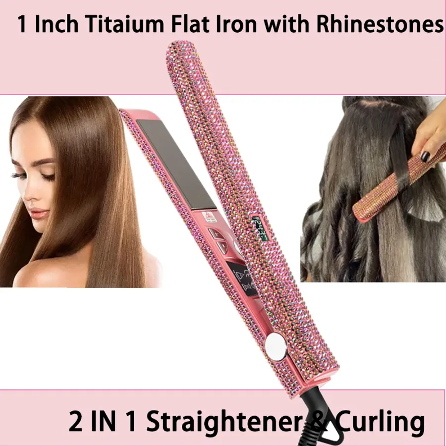 Hair Straightener Titanium Flat Iron High Temperature 480F