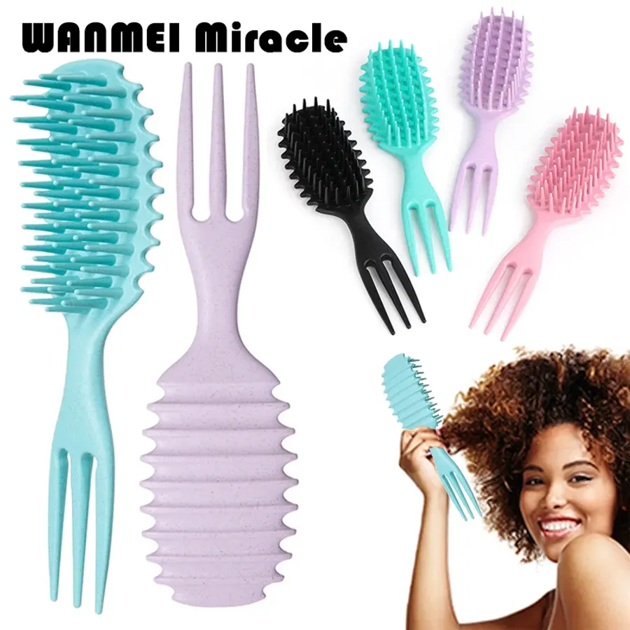 Curly Hair Brush Gentle Detangling Hairbrush Scalp Massage