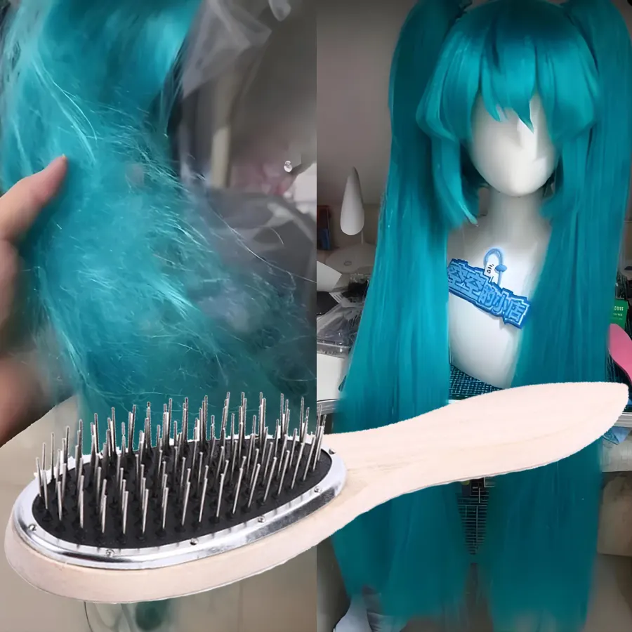 Hair Brush for Wigs Anti Static Steel Comb for Tangle Hair