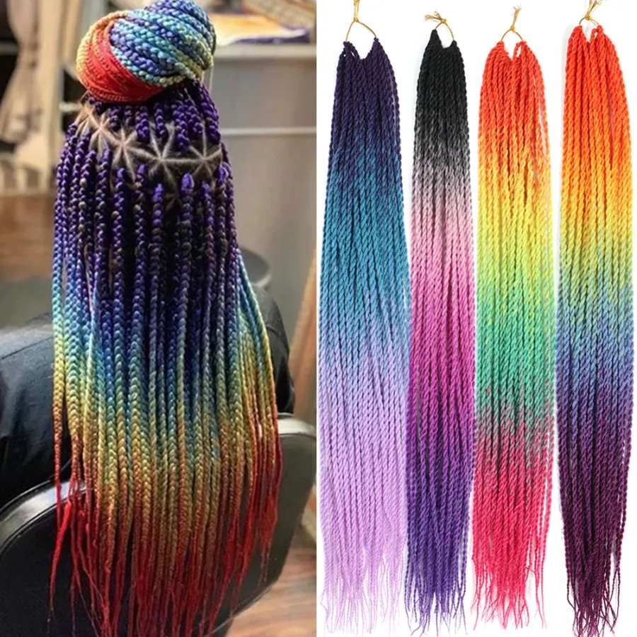 Senegalese Twist Hair Crochet Braided 24inch Synthetic