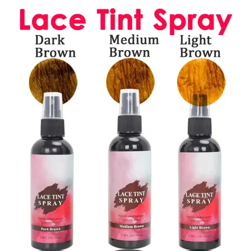 Lace Tint Spray For Lace Wig Light Medium Dark Brown Lace
