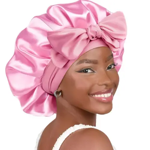 high-quality Mulberry Silk Sleeping Bonnet Large Sleep Cap
