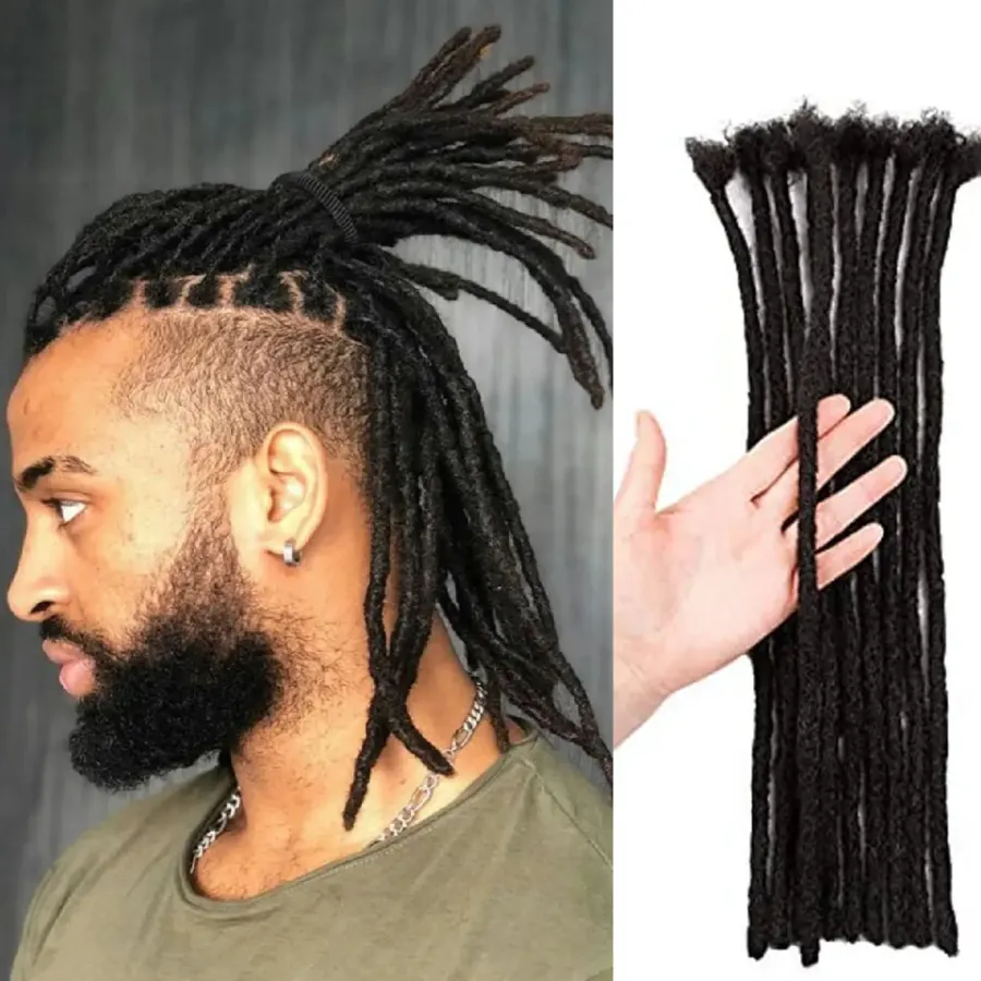 100% Real Human Hair Dreadlock Extensions for Man/Women Full