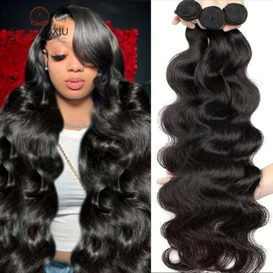 Body Wave Bundles Human Hair Brazilian Weaving Hair Glueless