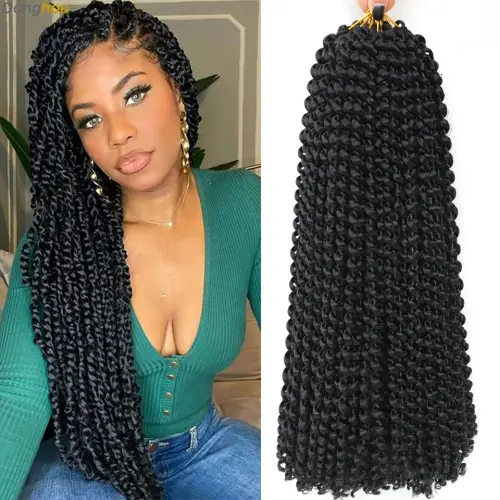 Passion Twist Hair 18 Inch Water Wave Long Curly Braiding