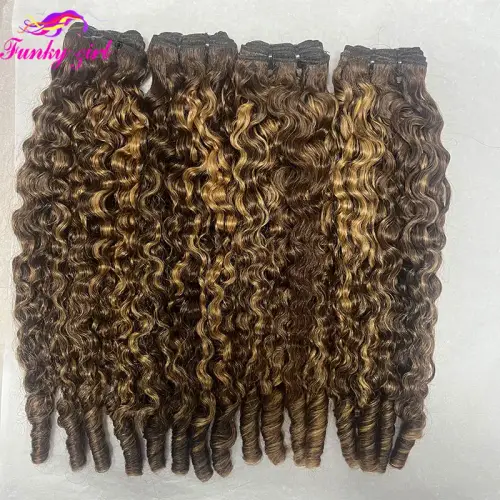 Highlight Curly Bundles 12A Burmese Curly Bundles 100% Human