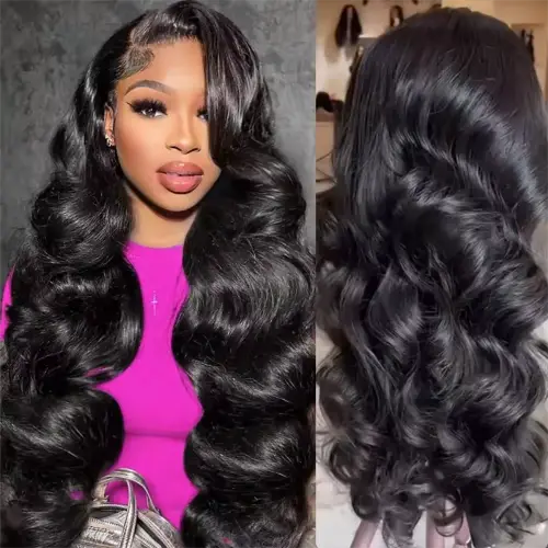 Body Wave 13x6 HD Transparent Lace Front Human Hair Wigs 30
