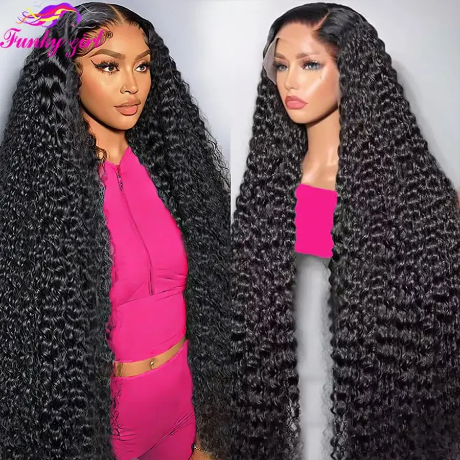 Deep Wave 13x4 Lace Frontal Human Hair Wig PrePlucked