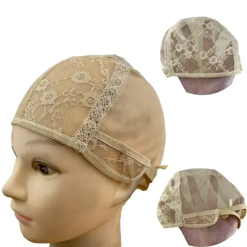 Custom Adjustable Lace Net Mesh Dome Wig Caps Spandex