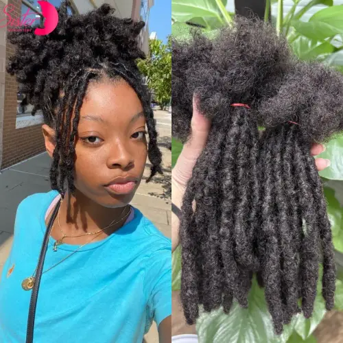 Loc Extension Human Hair 0.6cm Width 8inch 50 Strands