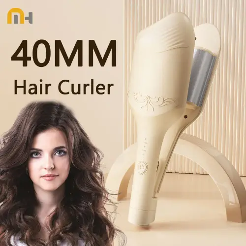 Curling Iron Temperature Adjustable Beach Waves Curling-Wand