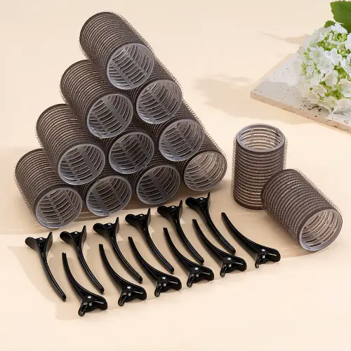 24pcs/Set Self Grip Hair Rollers No Heat Hair Clip Curlers