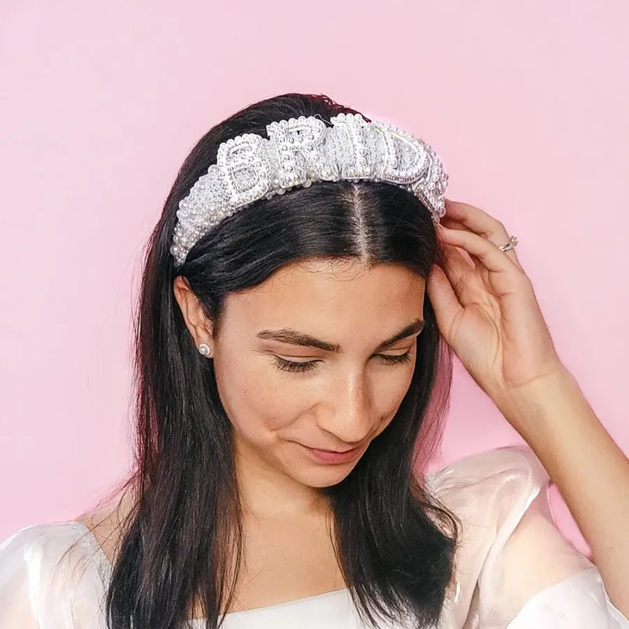 Pearl Bride Headband Wedding Hair Accessories for Bride