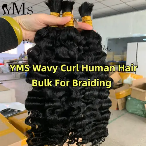 Bulk Human Hair For Braiding Wavy Curly Braiding Hair