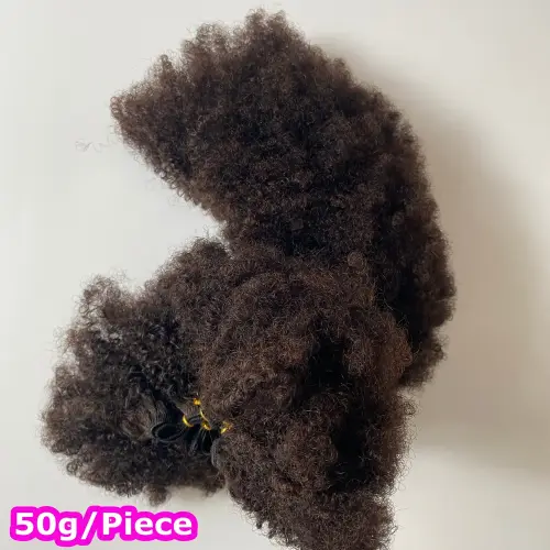 Raw Human Hair Weave Fluffy Bundles Deal Double Drawn Afro