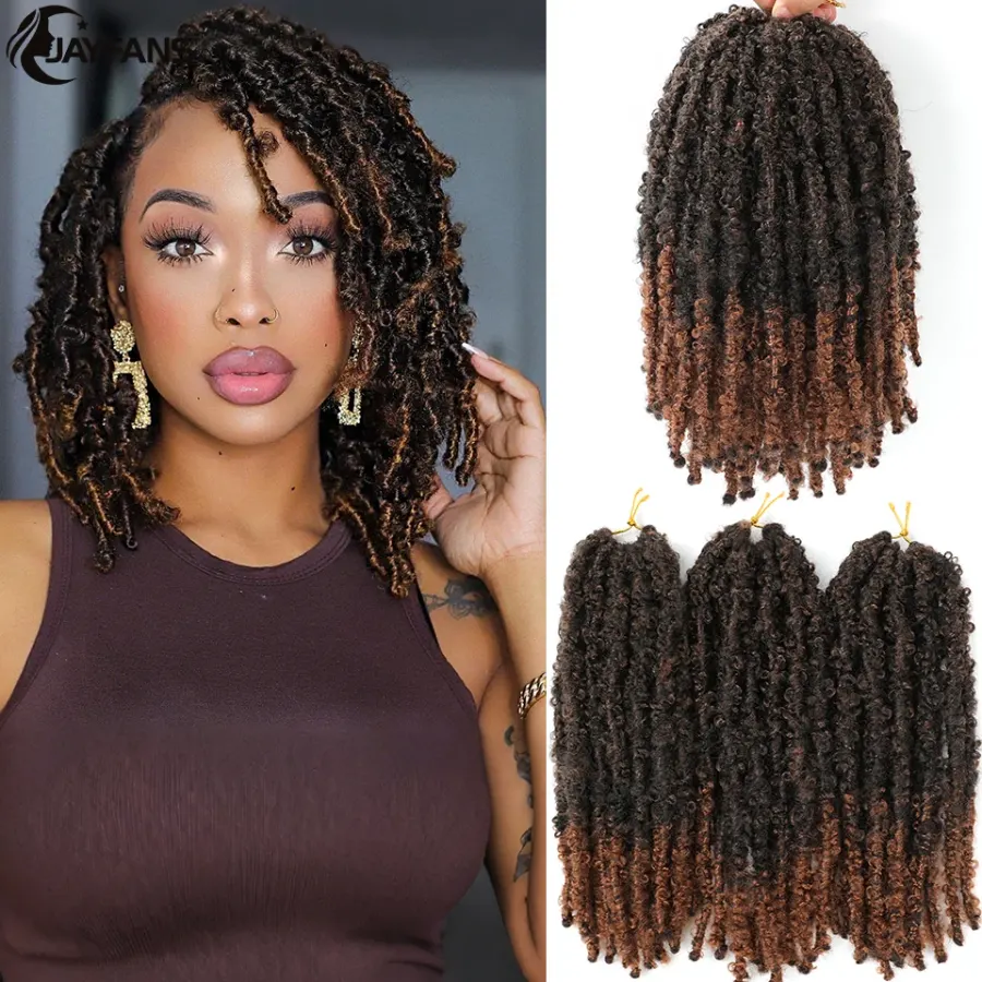 Butterfly Locs Crochet Hair 12 14 inch Pre-twisted Synthetic