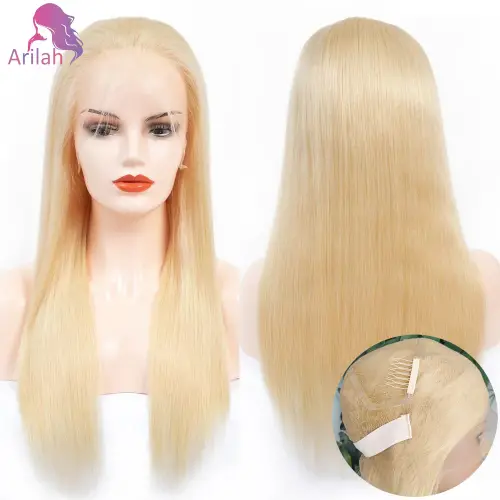 Human Hair 180% Density 613 Blonde Full Lace Wig Vietnamese