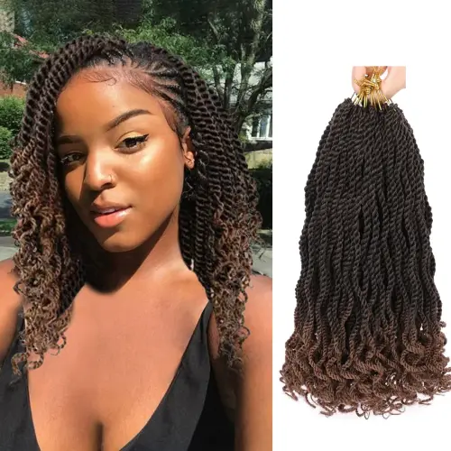 12inch Senegalese Twist Crochet Braid Hair Pre-Circled Twist
