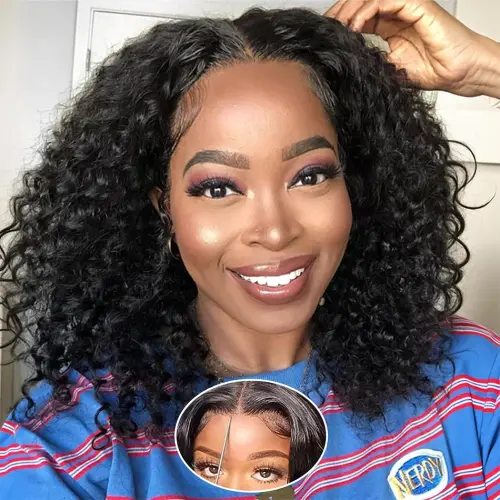 Wear And Go Glueless Human Hair Wig HD Lace Kinky Curly Short