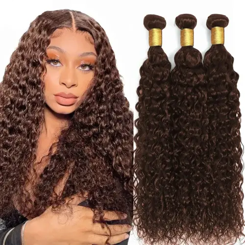 Brown Bundles Human Hair #4 Deep Wave Bundles Chocolate Deep