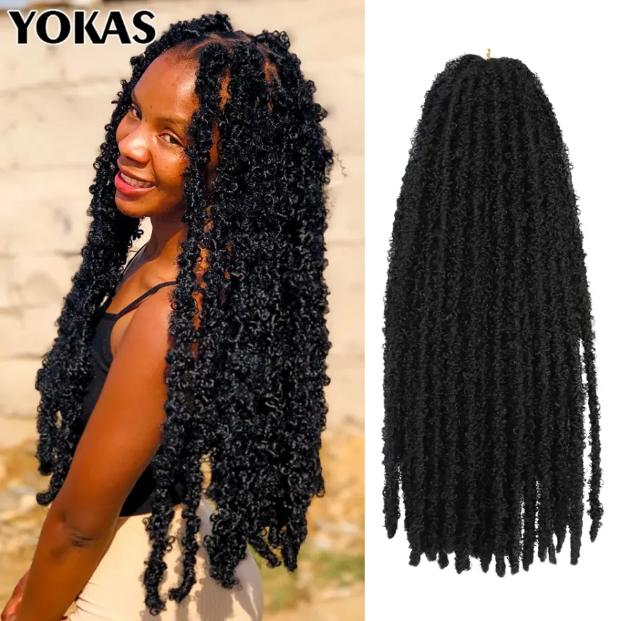 Butterfly Locs Crochet Hair Extensions Synthetic For African