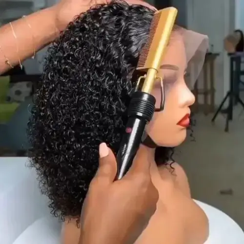Glueless Wigs 100% Human Hair Ready To Wear Kinky Curly Short