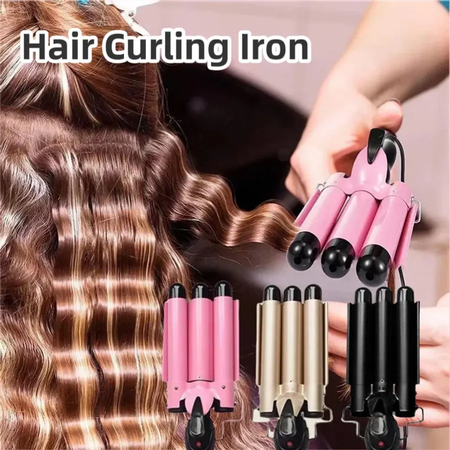 Professional Hair Curling Iron Ceramic Triple Barrel