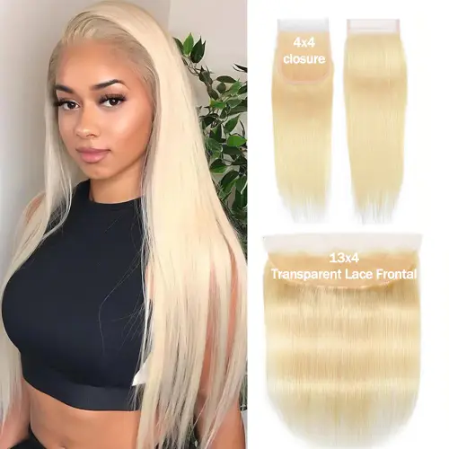 613 Straight 4x4 Lace Closure 13x6 Lace Frontal Only 100%