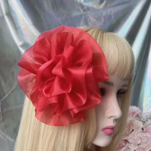 15CM Fabric Flower Hair Clips Show Stage Performance Hairpins