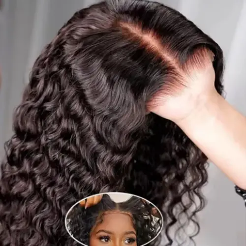 Human Hair 13x6 HD Kinky Curly Lace Frontal Wigs Deep Curls