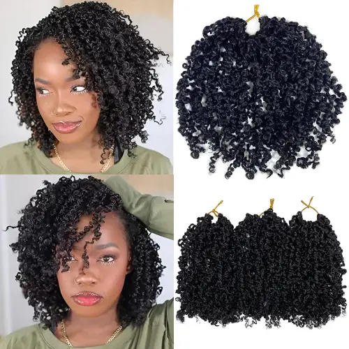 Yanky Twist Crochet Braids Hair 8” Fluffy Spring Mini Twist