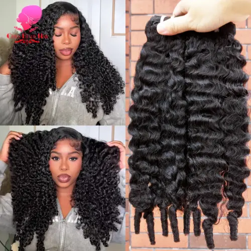 Burmese Curly Hair Bundles Virgin Human Hair Spiral Curly SDD