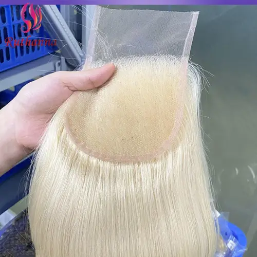 613 4x4 Lace Closure Honey Blonde Straight 100% Human Hair