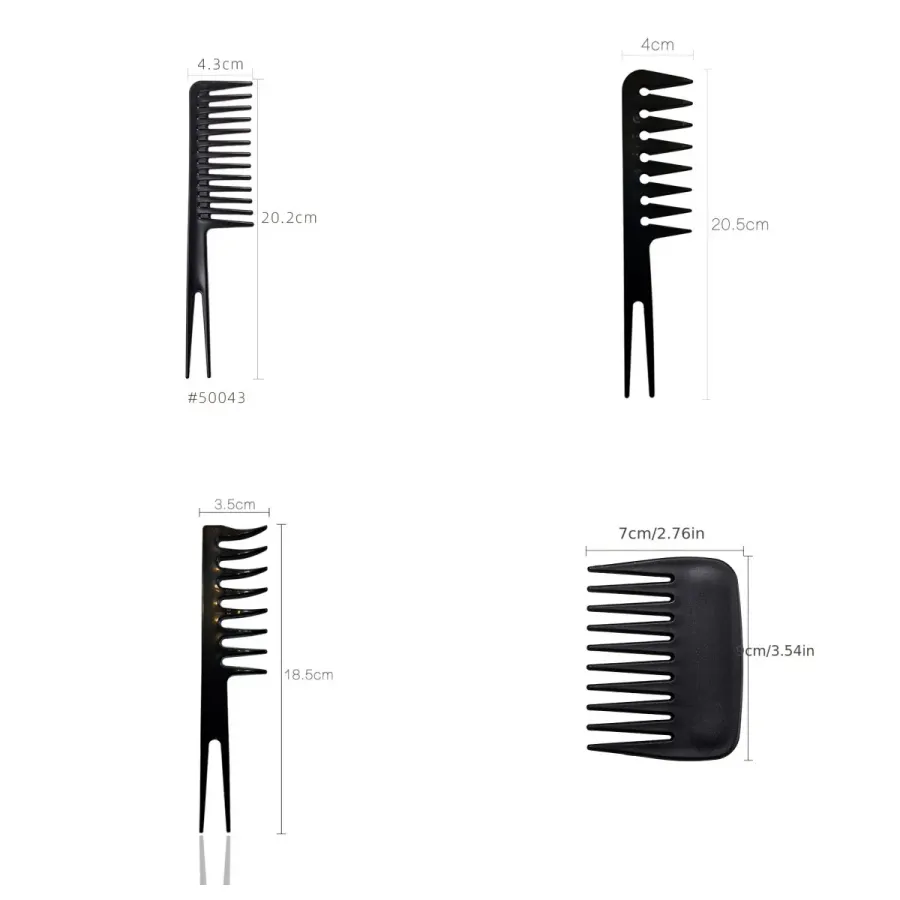 Wide Tooth Curl 1/2/3/4pcs Comb Detangling Comb Texture Comb