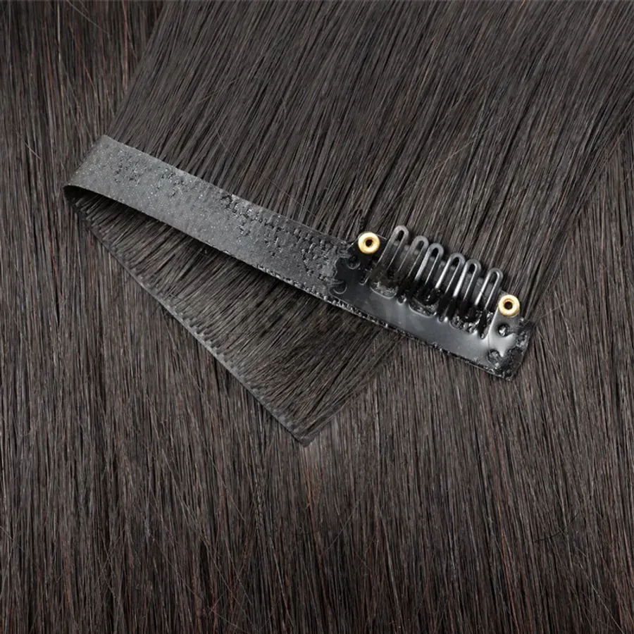 Invisible PU Clip In Human Hair Extension Seamless Tape Weft