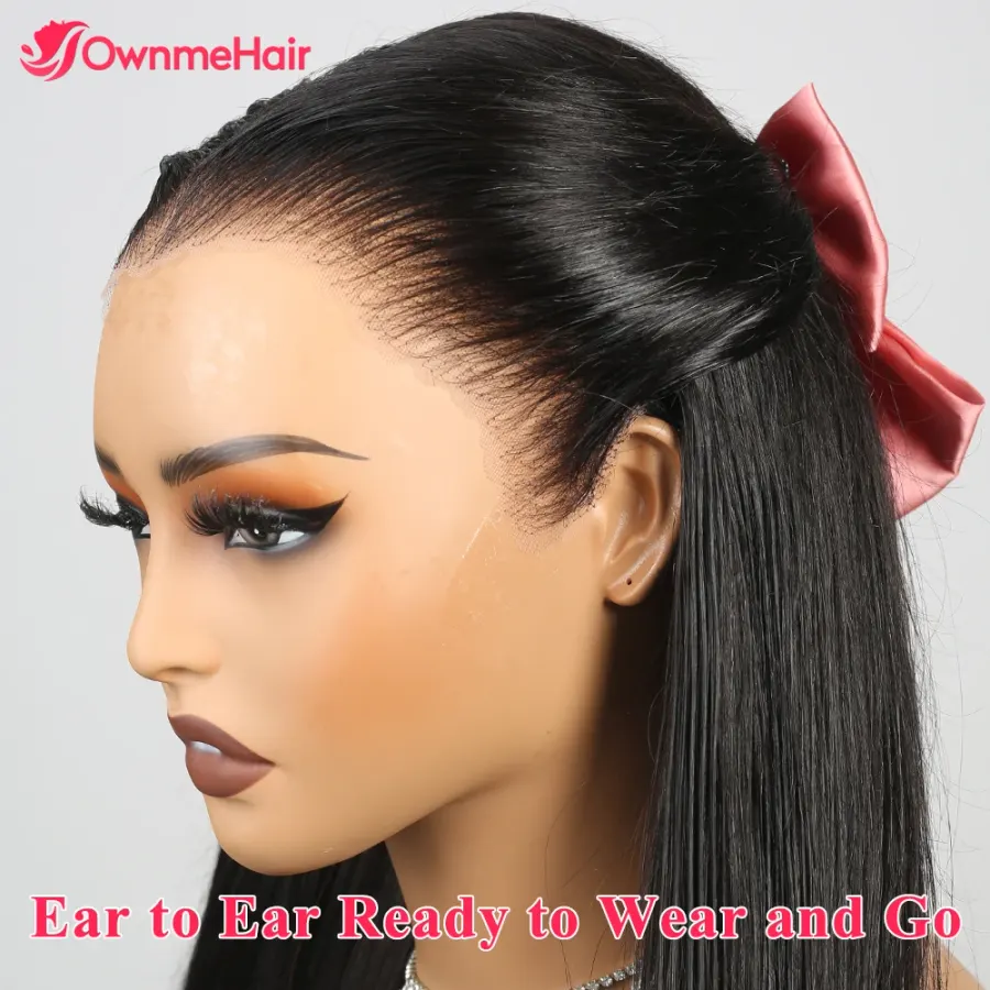 Real 100% Human Hair 13x6 Glueless Lace Wig Vietnames Bone