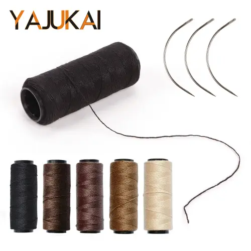 C Shape Curved Needles And Thread For Hair Extensions Hair
