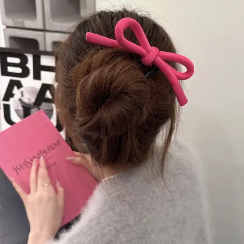 Women Cute bow hairpin U-shaped hair pin Trendy Fashion Hair