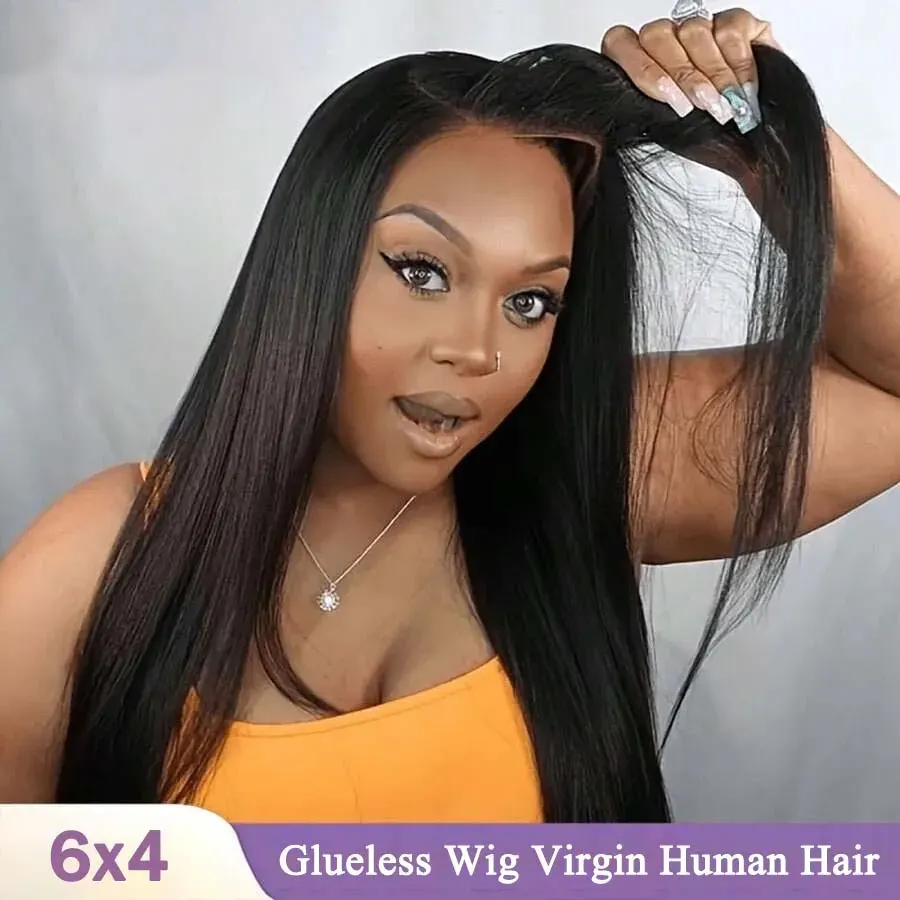 Glueless Wigs Virgin Human Hair Ready To Wear Pre Plucked Pre