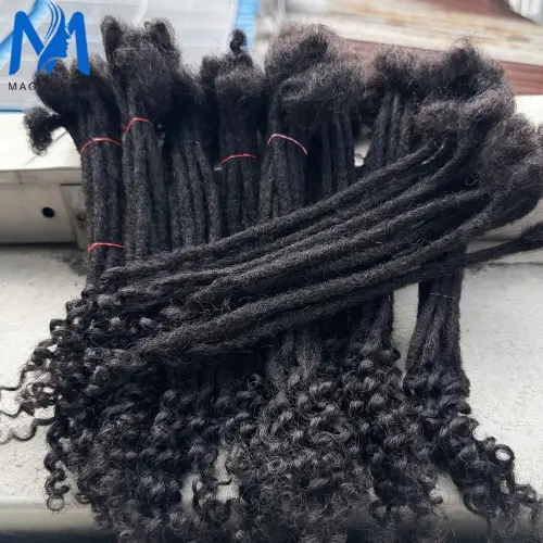 8-14inch Locs Dreadlock Extension Human Hair with Curly Ends