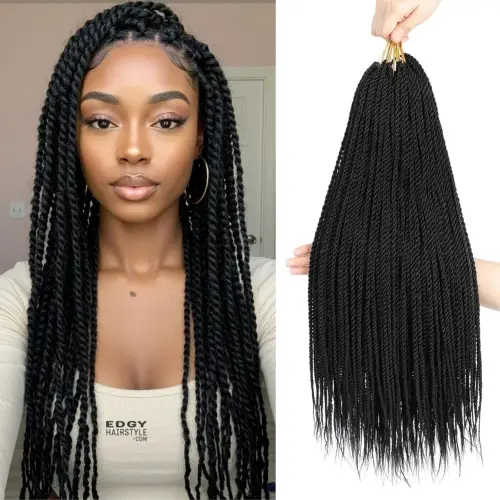 Senegalese Twist Crochet Hair Pre Looped Crochet Braids Micro